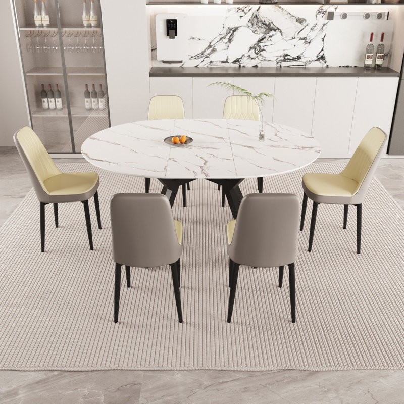 47-63" Expandable Circular Dining Tables