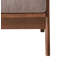 Chaise d'appoint, tissu brun clair et finition brune