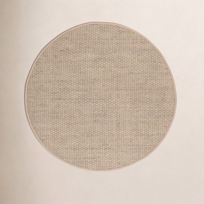 Tapis naturel / beige en lattes de bambou / beige, Rond 10pi