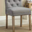 Chaise de salle à manger en bois massif gris (2) - Élégant revêtement, pieds, attrait moderne de 2 chaises avec et avec revêtement capitonné-1588988462