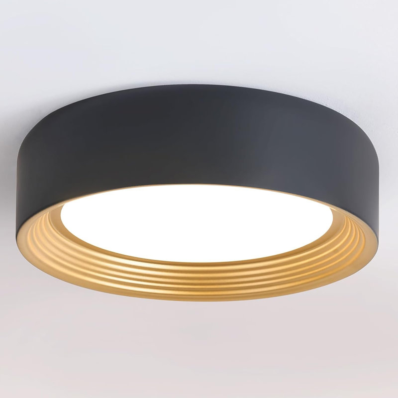 Plafonnier encastré à intensité variable, luminaire à DEL 24 W, éclairage rond 3000K-6500K 5CCT, luminaire moderne 11,81 po pour salle de lavage
