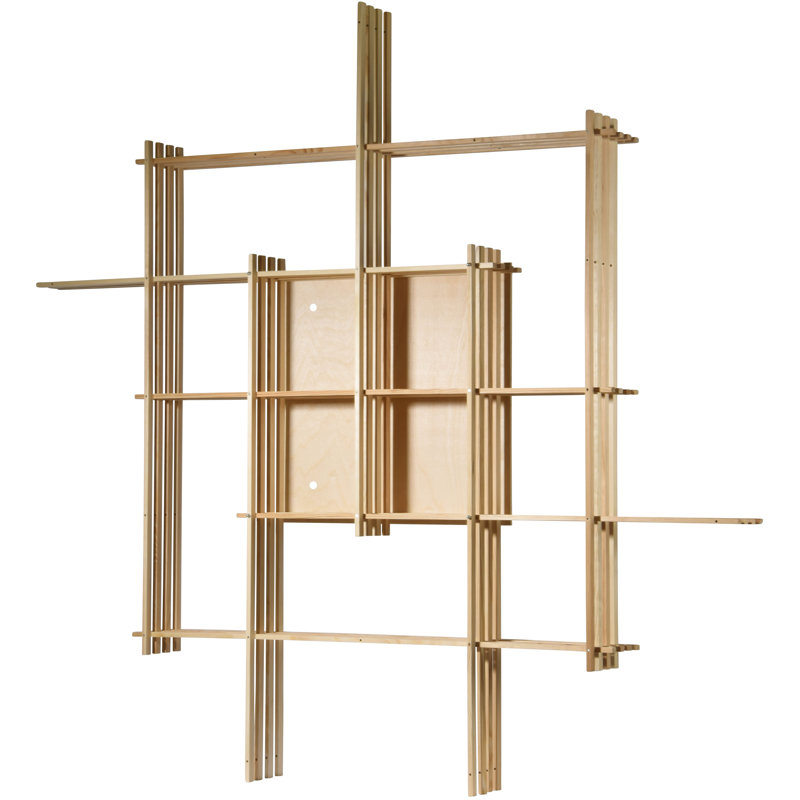 4 Piece Extraordinary Pine Solid Wood Floating Shelf with Adjustable Shelves