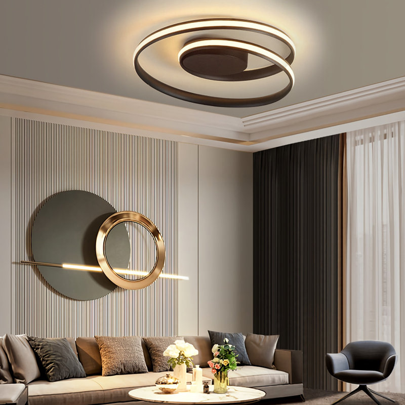 Chali LED Semi Flush Mount, Black