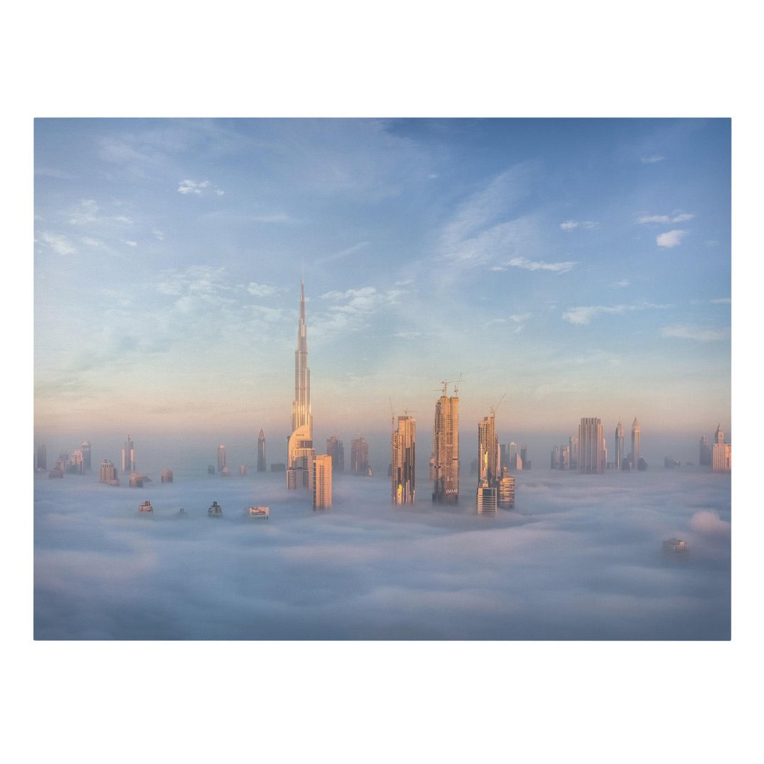 Leinwandbild Dubai über den Wolken