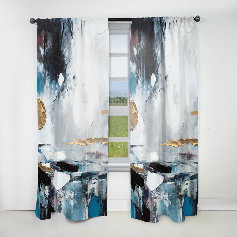Eirian - Explorant Boho Volume III - Rideau abstrait - Velours obscurcissant - 1 panneau, L 52 po x L 90 po