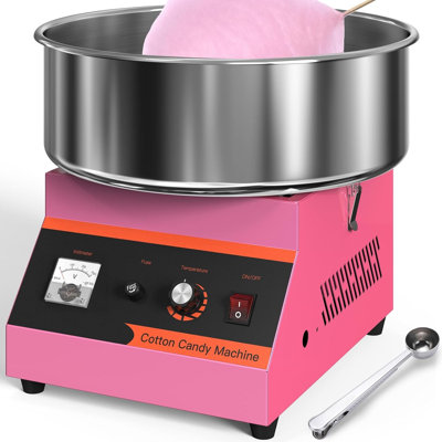 Electric Cotton Candy Machine, 1000W Commercial Retro Candy Floss Maker With Sugar Scoop, Stainless Steel Bowl
