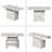 Wood Folding Dining Table With Storage Rack
