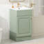 Meuble-lavabo 18 po avec lavabo, meuble-lavabo avec tablette de porte et tablette réglable, vert clair