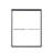 56"-60"W*72" H Semi-Frameless Double Sliding Shower Door, Bypass Shower Door, 1/4" (6Mm) Thick Sgcc Tempered Glass Door, Matte Black