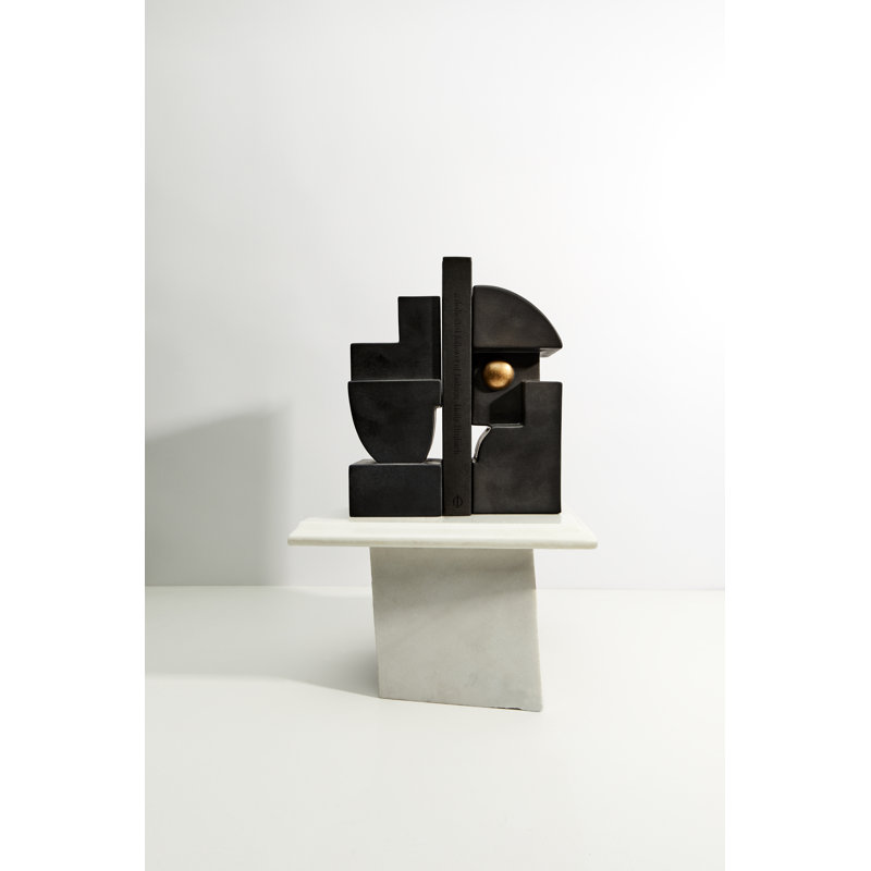 Cubist Bookend Two - Black