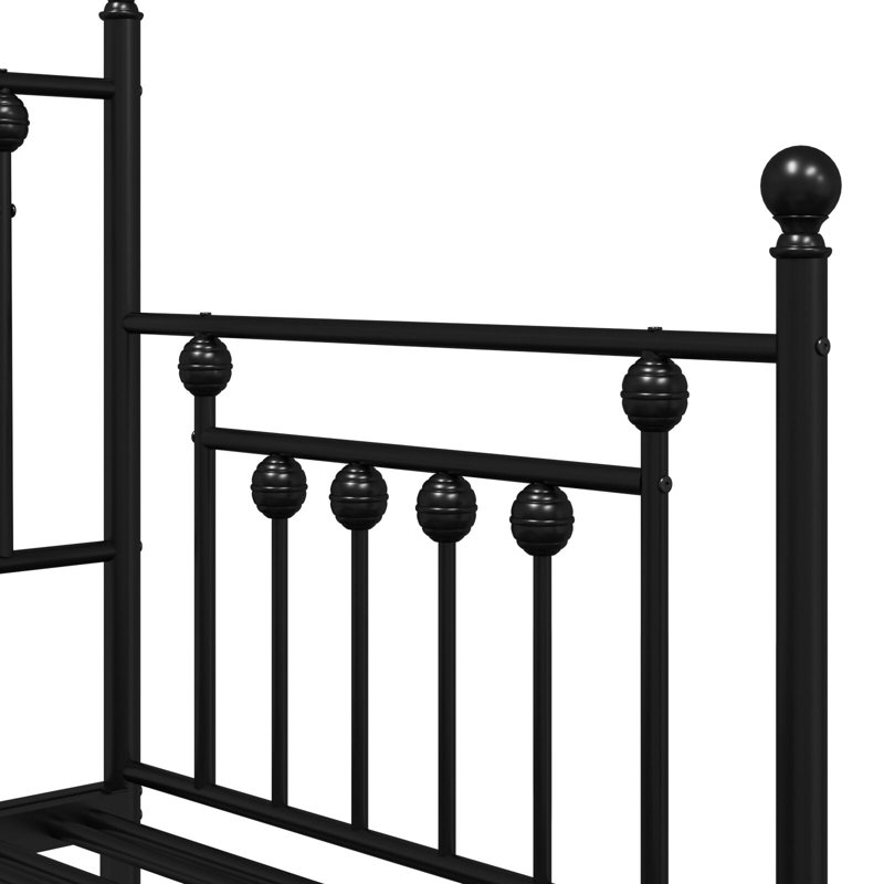 Daybed Frame Metal Durable, 80 x 200cm, Black