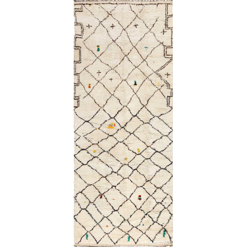 Tapis berbère marocain Shaggy Beni Ourain