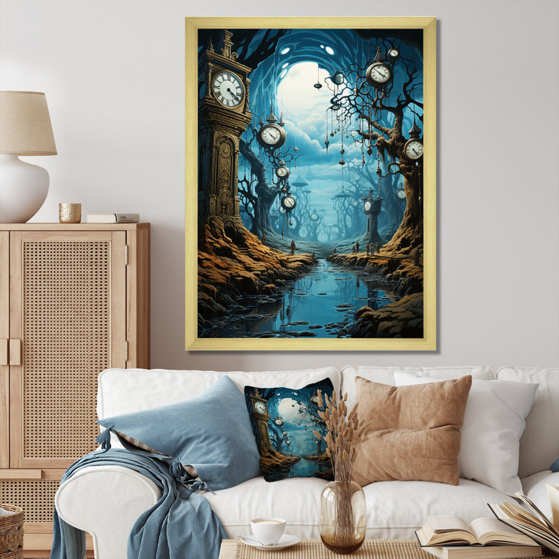 Reproduction sur toile de Darmit, Encadrement doré, H 32 po x l 24 po x P 1 po
