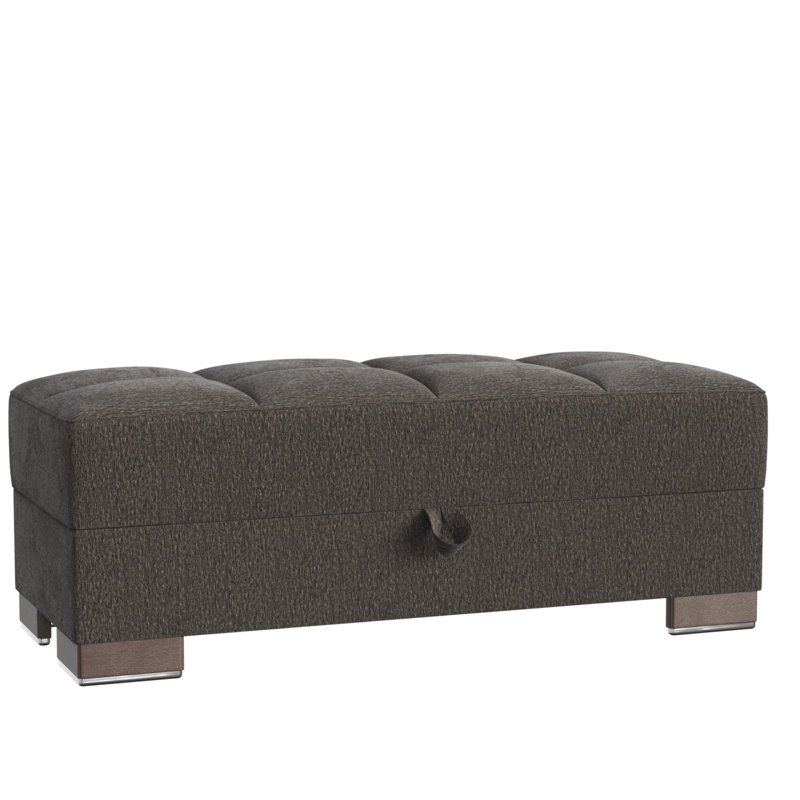 Repose-pieds avec rangement en chenille Primenest Skyhaven Collection