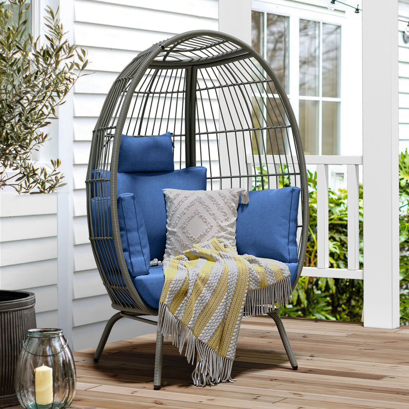 Carmer Wicker Outdoor Armless Lounge Chair