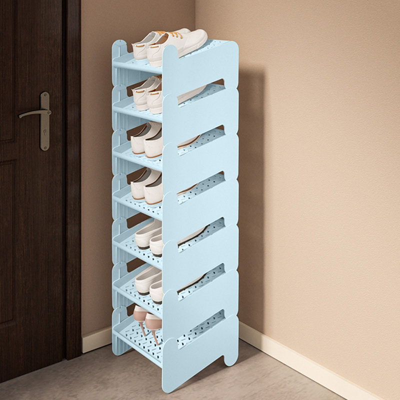 Multilayer Stackable Foldable Shoe Rack Shoe Storage Rack Shoe Rack Layered Shoe Rack Non Perforated Storage Rack Breathable Plastic Material