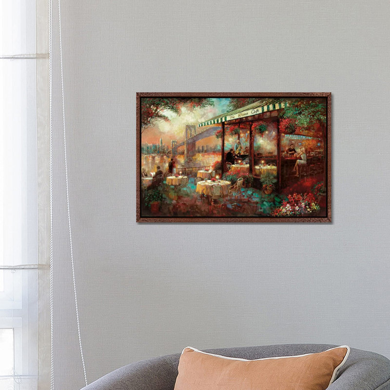 The River Café by Ruane Manning - Gallery-Wrapped Canvas Giclée on Canvas, 66.04 cm H x 45.72 cm W