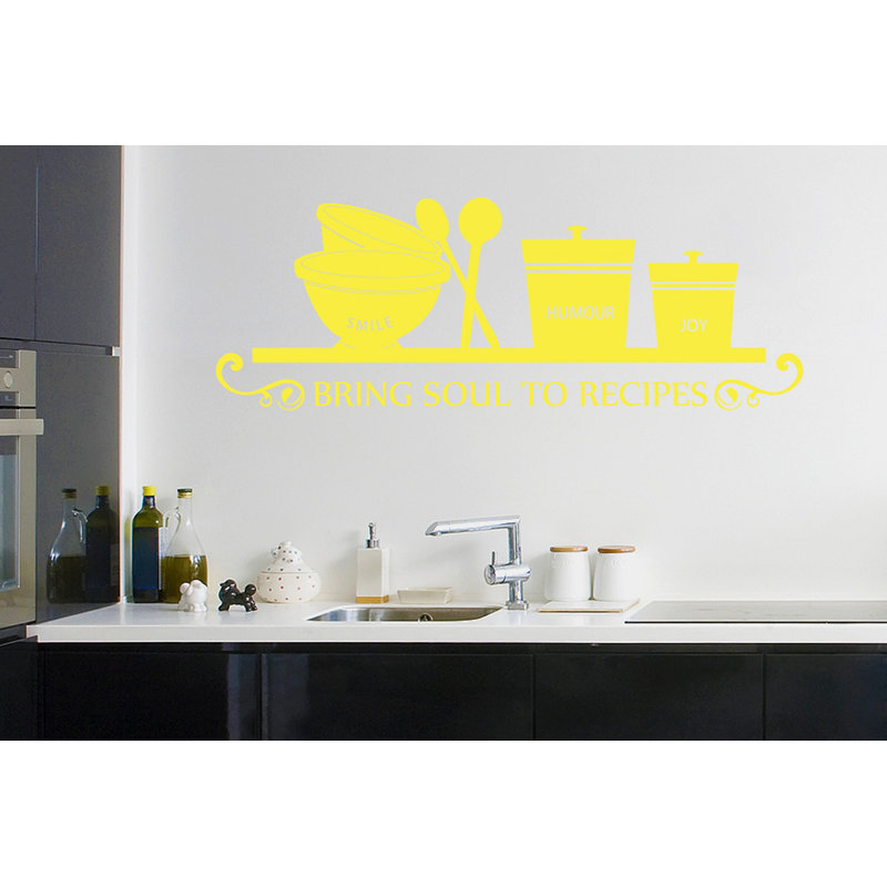 Food & Beverage Wall Decal, Large, Bright Yellow
