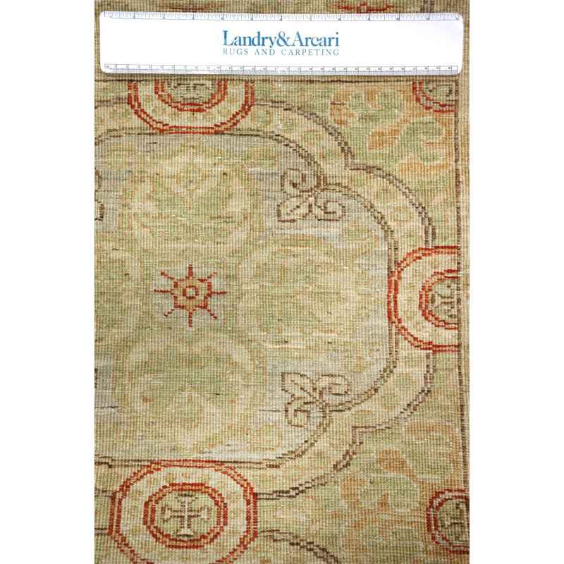 Tapis oriental en laine / soie tissé à la main Chateau en brun, Tapis de couloir 2 pi 7 po x 11 pi 1 po