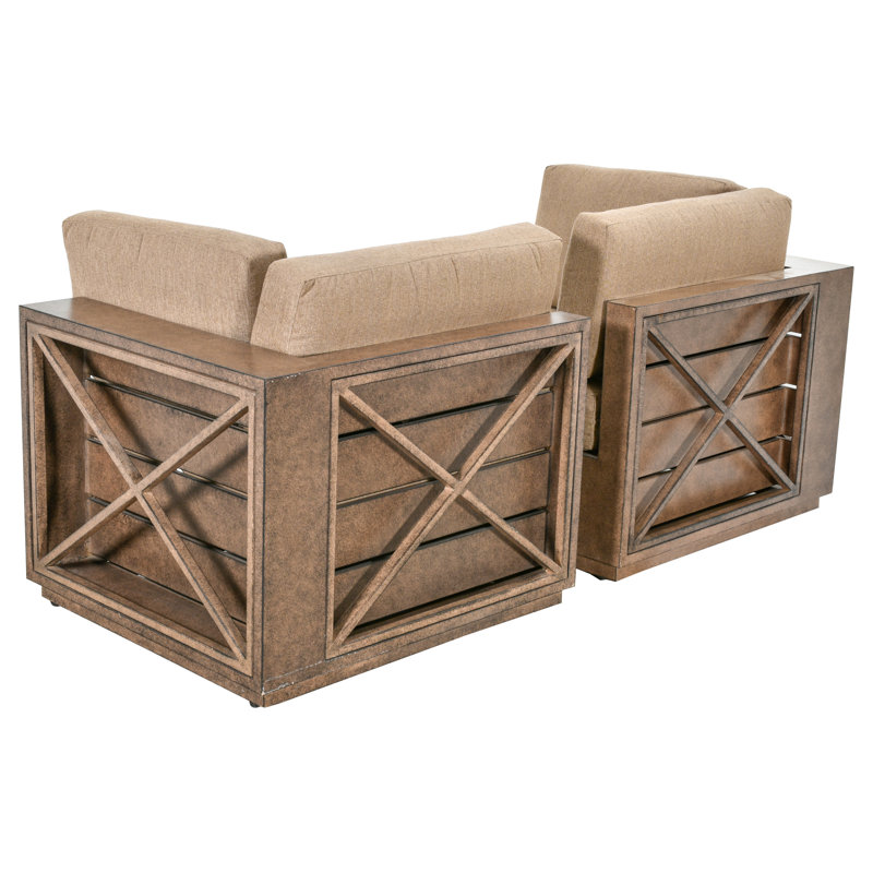 Fauteuils simples modernes avec accoudoirs droit et gauche avec coussins Modern