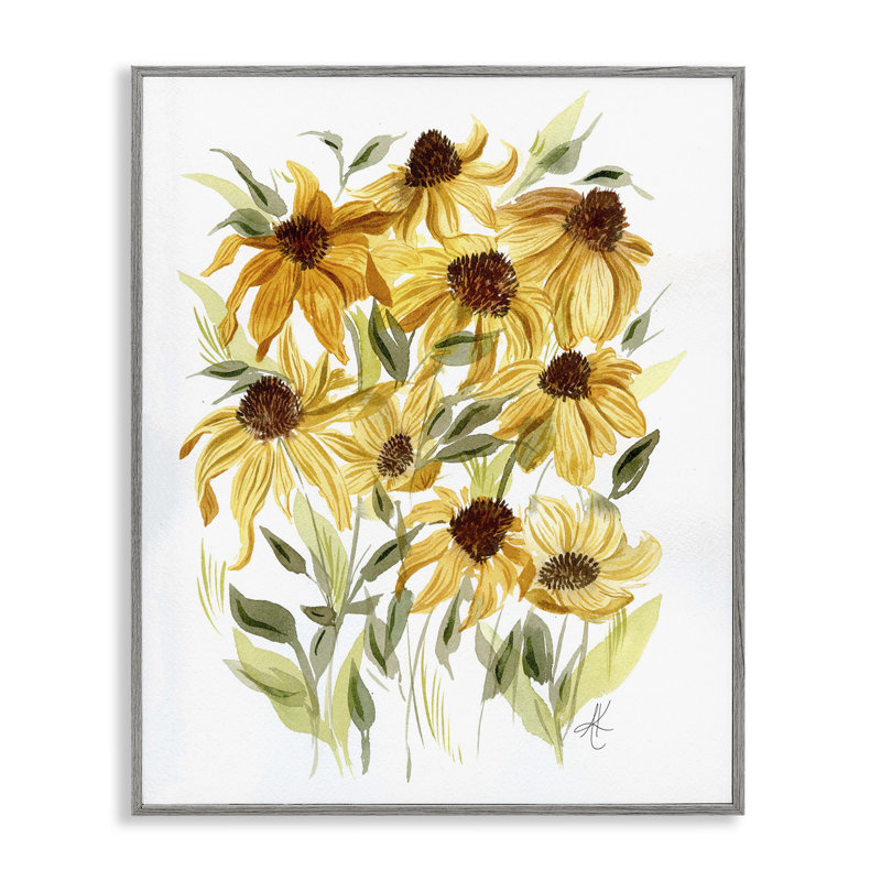 Jaune Rudbeckia jaune, estampe numérique par Alexandria Gilbert Kincaid, Estampe numérique Farmhouse, H 30 po x l 24 po