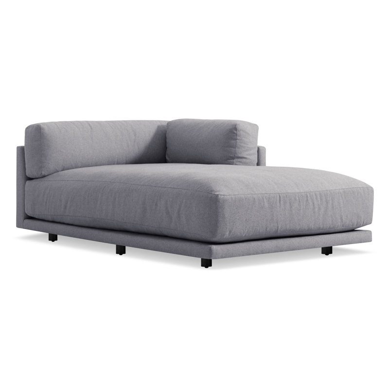 Sunday Chaise Lounge, Sanford Natural Linen, Right Hand Facing