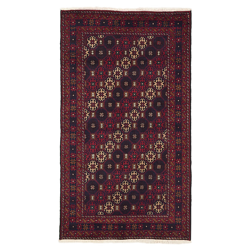 Tapis rouge Teimani 3 pi 4 po x 5 pi 11 po