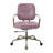 Siecross Pink Top Grain Leather Office Chair-747998407