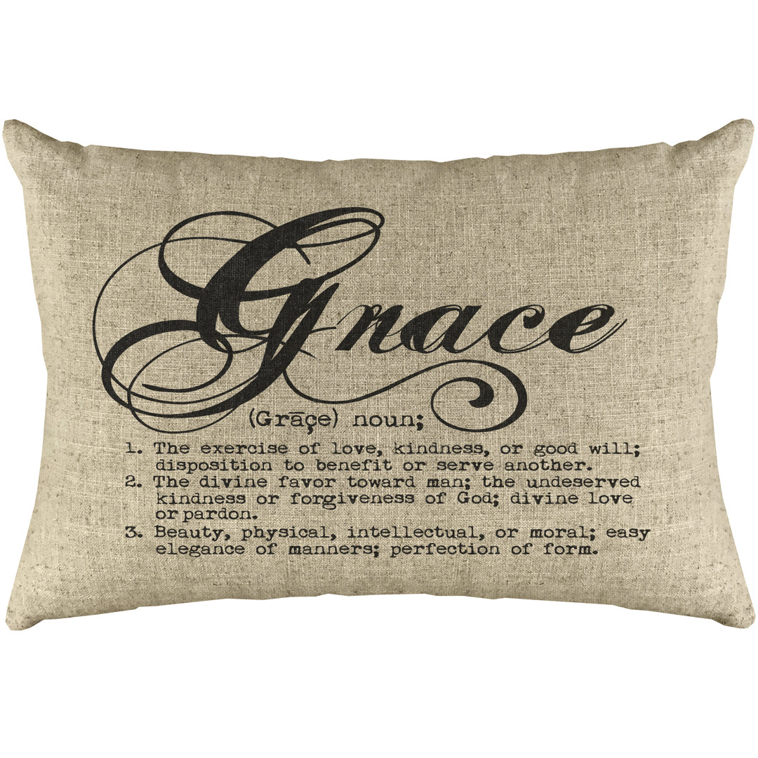  Grace Linen Lumbar Pillow TheWatsonShop