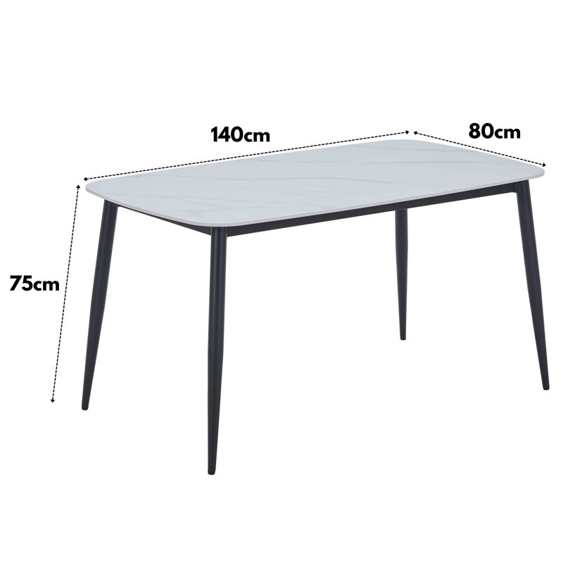 Aspen Gloss White Sintered Stone Rectangular Table with 4 Swivel Upholstered Fabric Chairs - Modern Dining Set, Light Grey