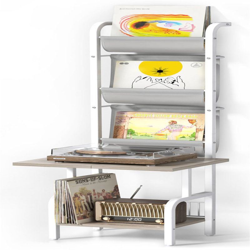Biegel 144cm H Media Shelves, White