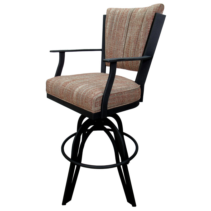 Tabourets de comptoir en métal Custom, Noir, Watusi garance, Tabouret de bar (siège d'une hauteur de 30 po)