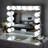 Vanity Set with High-Definition Glass Top, LED Mirror, Power Outlet, 6 Drawers & Crystal Knobs-894317933