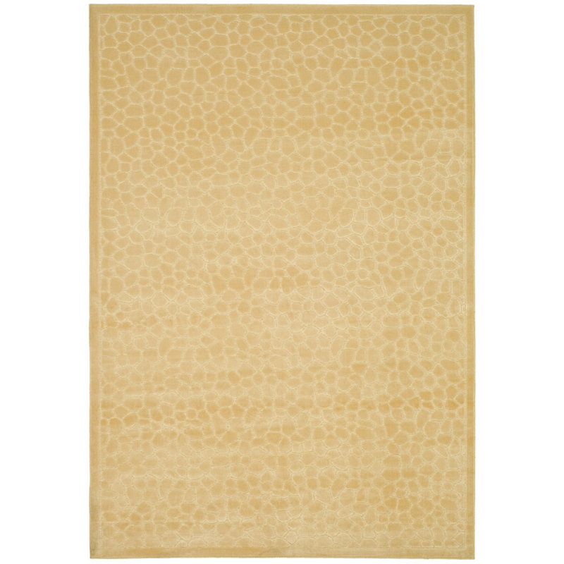 Martha Stewart Reptilian Hand-Tufted Creme Area Rug, Rectangle 5'3" x 7'6"
