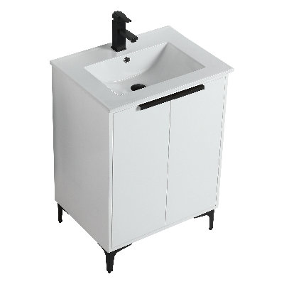 24'' Single Bathroom Vanity with Ceramic Top
