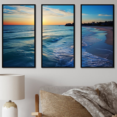 Tranquil Shores Sunset Beach Horizon V - Art mural plage