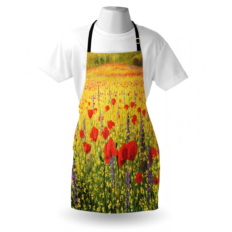 Tablier et table à fleurs lavande
