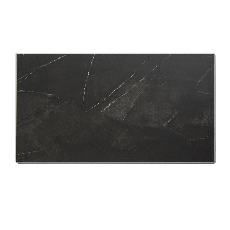 Panneaux muraux / dosseret en vinyle 23,2 po x 11,1 po Palisade en glace noire (paquet de 10), Glace noire