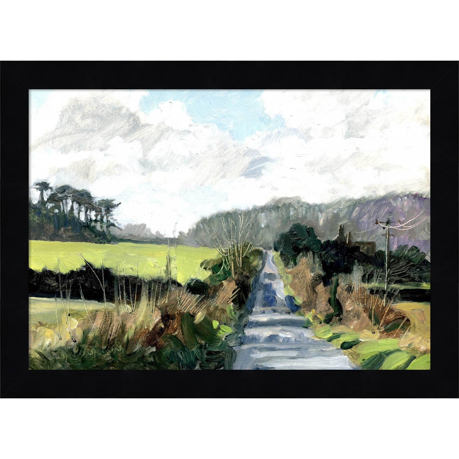 Ceylon "Ripple Lane" Print by Clive Metcalfe, 10" H x 13" W x 1" D, Black