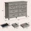 Commode 47 "pour chambre à coucher avec 9 tiroirs 47"-1290015569
