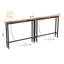 Console étroite 78,34 po avec station de charge, canapé d'entrée industriel rustique pour couloir-1813926230