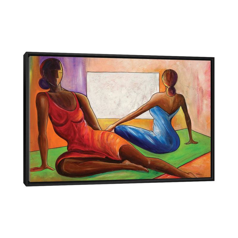 « réflexions », impression sur toile, H 18 po x l 26 po x P 1,5 po, Toile avec cadre noir, Pas de tapis