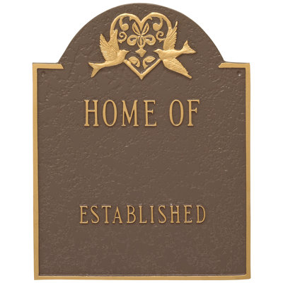Plaque d'adresse murale sur 4 lignes