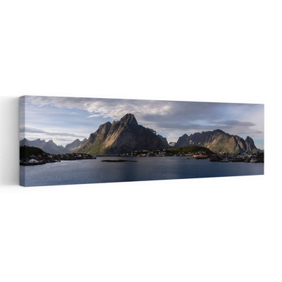 Norwegian Fjord Village Dramatic Peaceful Tranquil Coastal Landscape Wall Art