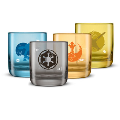 Verres courts Star Wars Galactic Icon - 10 oz - ensemble de 4
