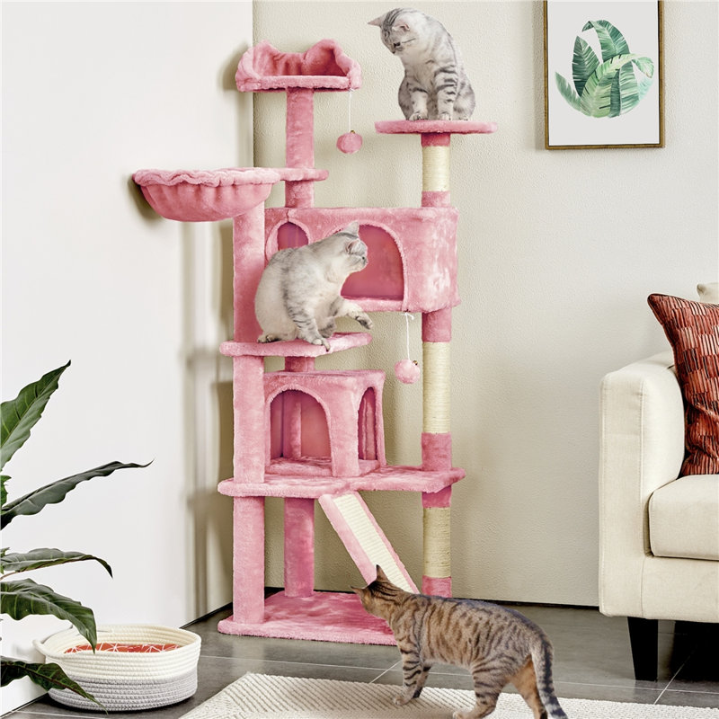Arbre à chat 57,5 po Topeka, Rose