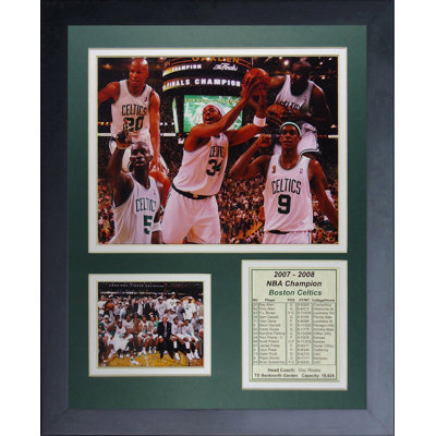 Célébration de célébration, reproduction de photo encadrée 2008 boston celtics nba champions