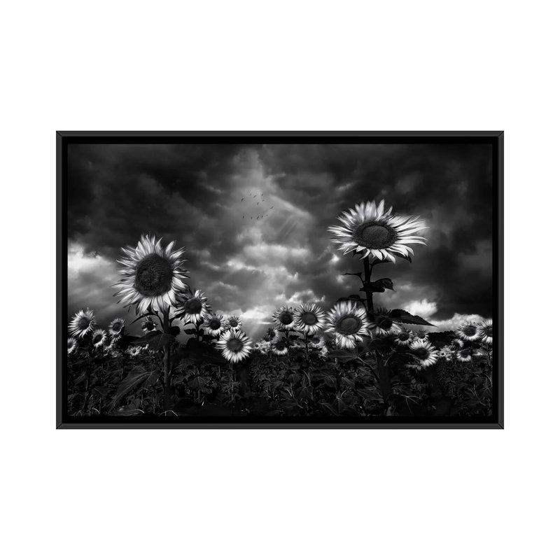 Sunflowers by Fran Osuna - Floater Frame Print on Canvas
