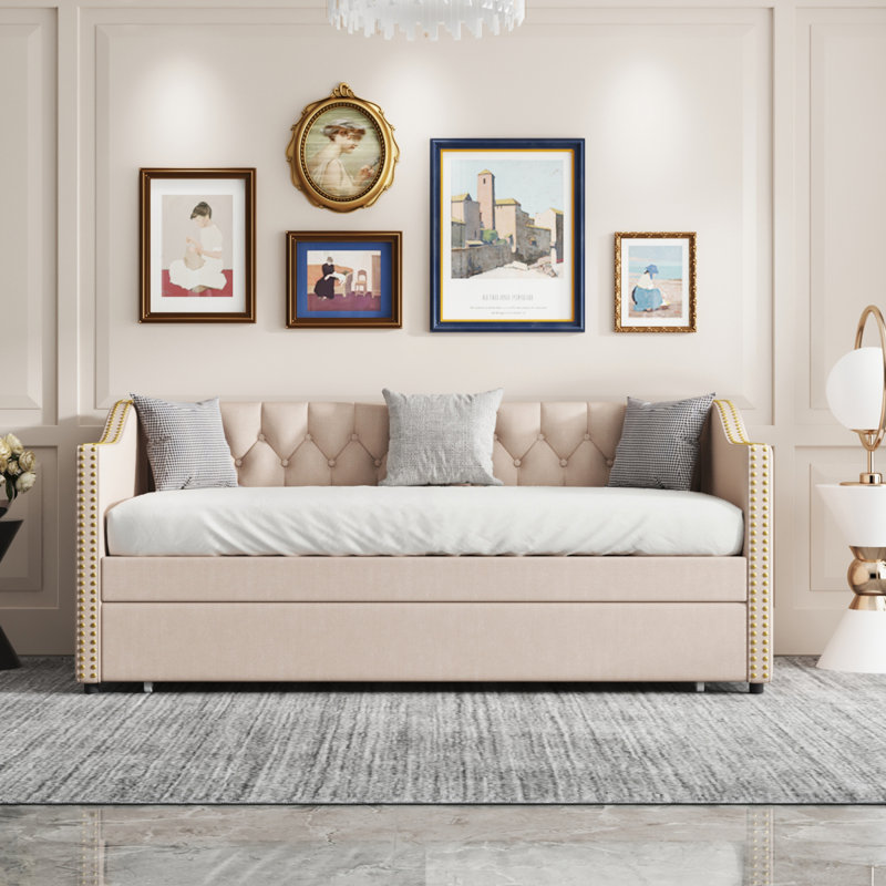 Bed, Beige