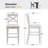 Solid Wood X-Back Counter Height Bar Stool-95448279-95448276